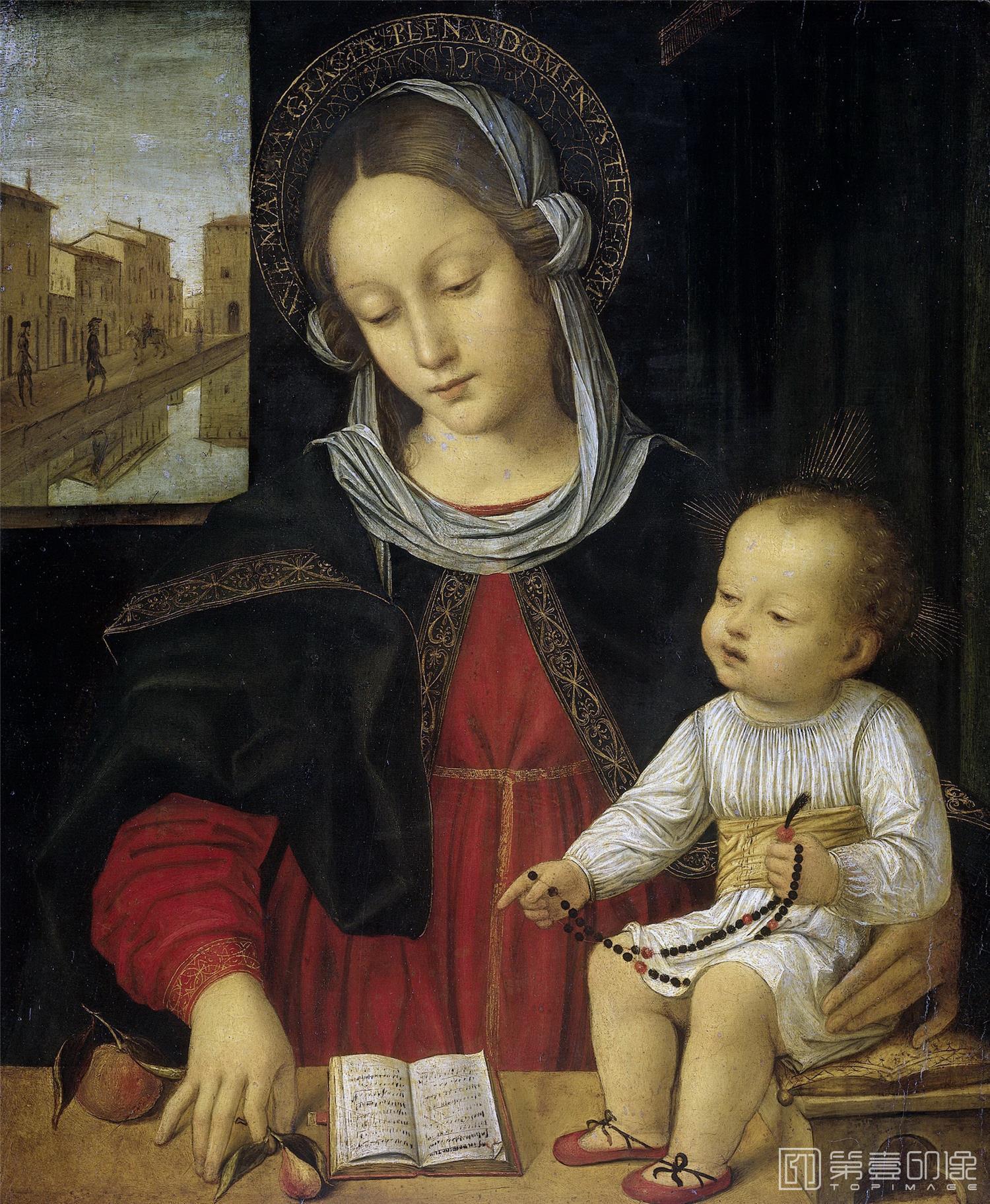 油画-荷兰阿姆斯特丹国家美术馆-Borgognone Madonna met kind. 1500-1523-0173
